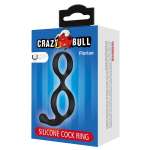CRAZY BULL - FLORIAN DOUBLE COCK AND BALL RING BLACK