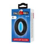 CRAZY BULL - MERRITT TEXTURED SILICONE COCK RING BLACK