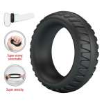 CRAZY BULL - MERRITT TEXTURED SILICONE COCK RING BLACK