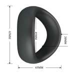 CRAZY BULL - VALEN ERGONOMIC SILICONE COCK RING BLACK