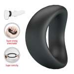 CRAZY BULL - VALEN ERGONOMIC SILICONE COCK RING BLACK