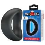 CRAZY BULL - VALEN ERGONOMIC SILICONE COCK RING BLACK