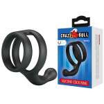 CRAZY BULL - YANCY DOUBLE COCK AND BALL RING BLACK