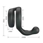 CRAZY BULL - YANCY DOUBLE COCK AND BALL RING BLACK