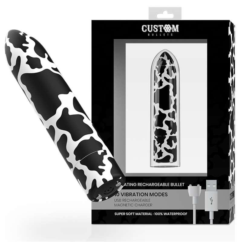 CUSTOM BULLETS - RECHARGEABLE COW MAGNETIC 10 INTENSITIES CUSTOM BULLETS - RECHARGEABLE COW MAGNETIC 10 INTENSITIES