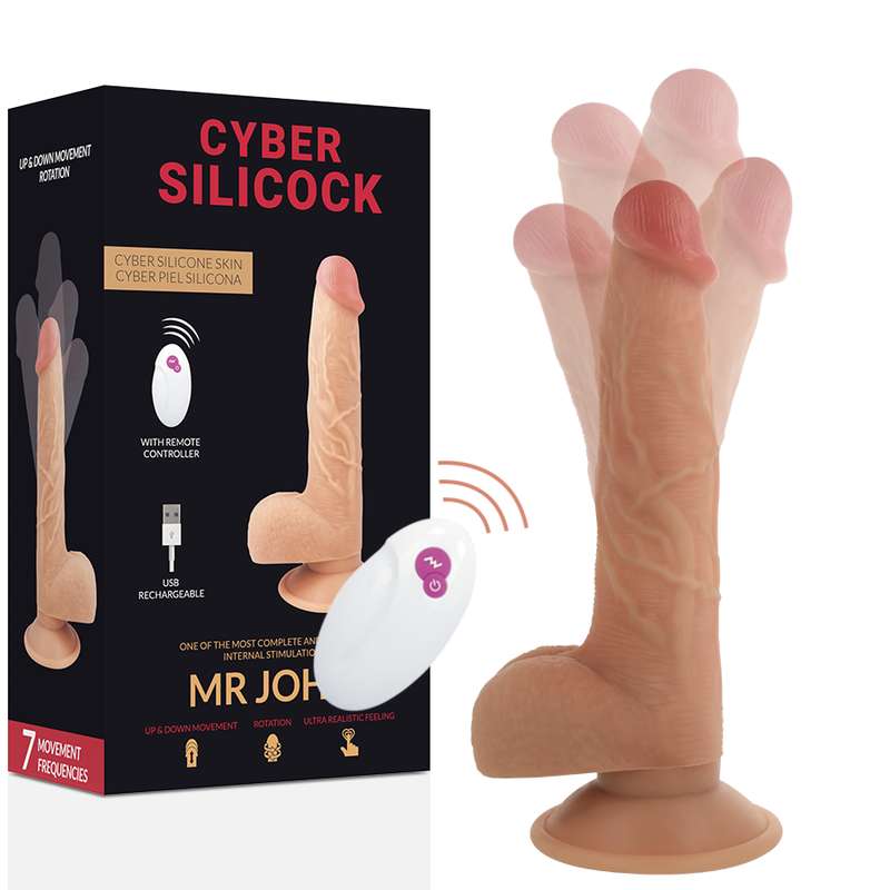 CYBER SILICOCK - REMOTE CONTROL REALISTIC MR JOHN 23.88 CM -O- 4.3 CM CYBER SILICOCK - REMOTE CONTROL REALISTIC MR JOHN 23.88 CM -O- 4.3 CM