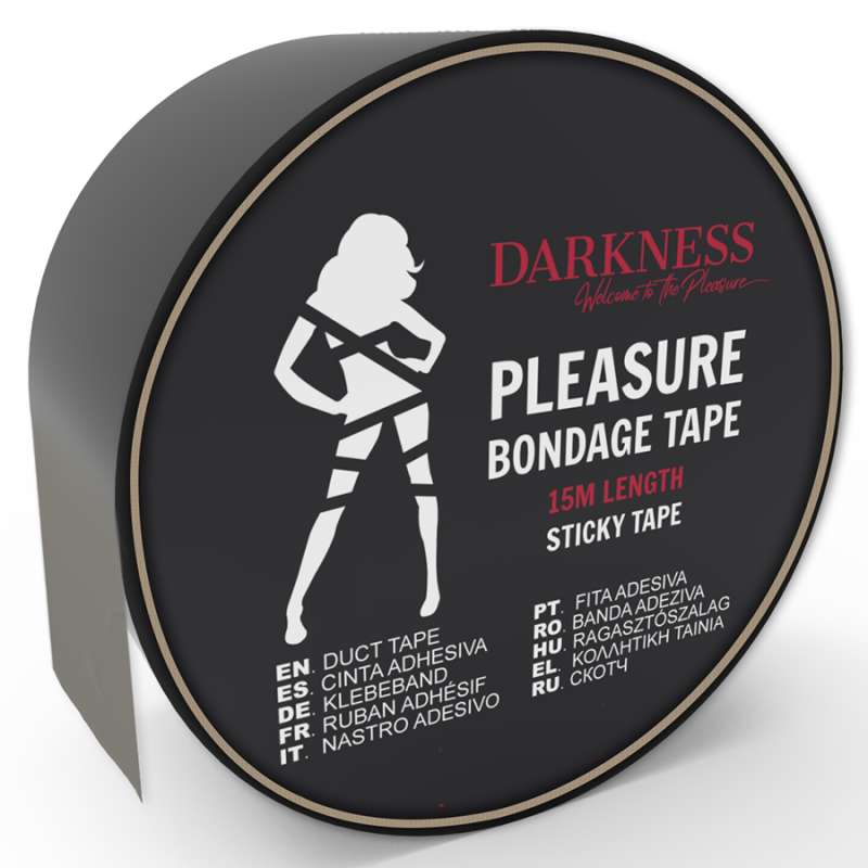 DARKNESS - ADHESIVE BLACK BONDAGE TAPE 15M DARKNESS - ADHESIVE BLACK BONDAGE TAPE 15M