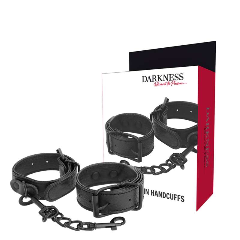 DARKNESS - WIDE THIN TEXTURED HANDCUFFS DARKNESS - WIDE THIN TEXTURED HANDCUFFS