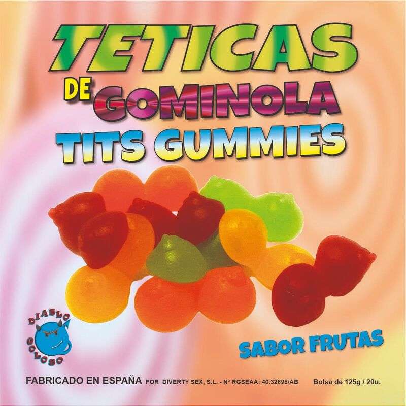 DIABLO GOLOSO - ASSORTED GLOSSY GUMMY Teats DIABLO GOLOSO - ASSORTED GLOSSY GUMMY Teats