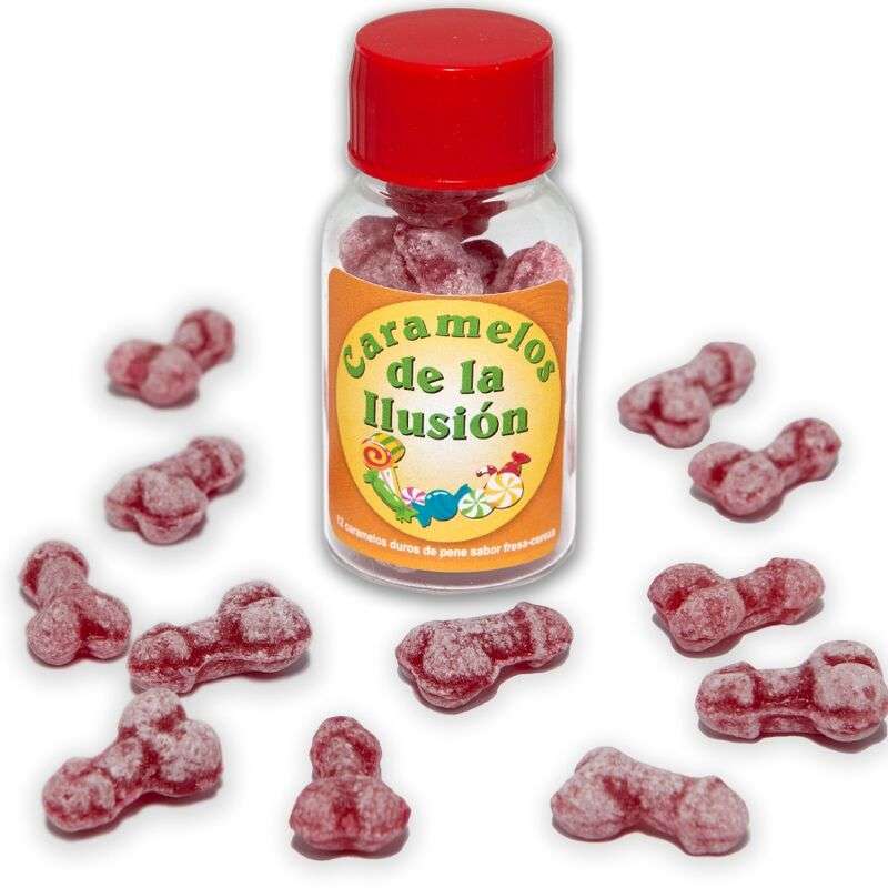 DIABLO PICANTE - 12 PENIS-SHAPED ILLUSION CANDIES STRAWBERRY/CHERRY DIABLO PICANTE - 12 PENIS-SHAPED ILLUSION CANDIES STRAWBERRY/CHERRY
