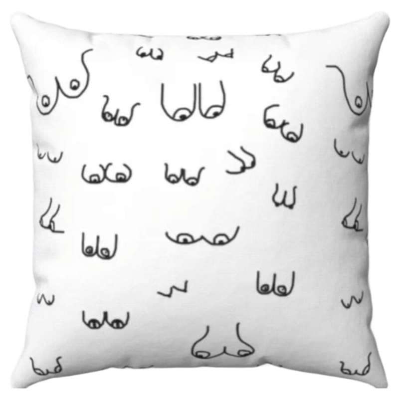 DIABLO PICANTE - 30 X 30 BOOBS CUSHION WHITE DIABLO PICANTE - 30 X 30 BOOBS CUSHION WHITE