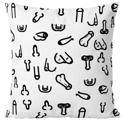 DIABLO PICANTE - 30 X 30 PENIS CUSHION WHITE