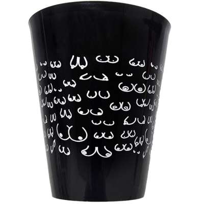 DIABLO PICANTE - BLACK CUP 500 ML WITH WHITE BOOBS