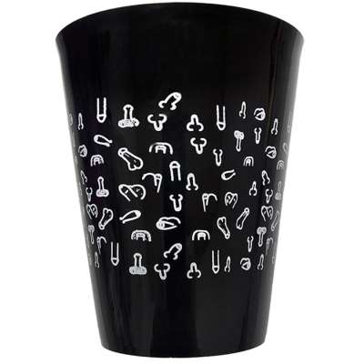DIABLO PICANTE - BLACK CUP 500 ML WITH WHITE PENISES
