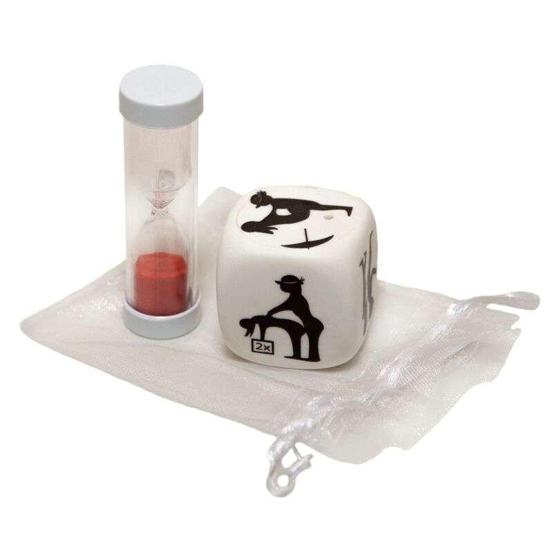 DIABLO PICANTE - DICE GAME OF POSTURE WITH HOURGLASS DIABLO PICANTE - DICE GAME OF POSTURE WITH HOURGLASS