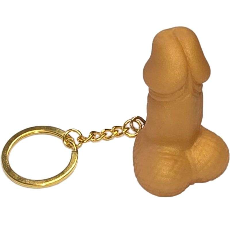 DIABLO PICANTE - GOLDEN PENIS SHAPED KEYCHAIN DIABLO PICANTE - GOLDEN PENIS SHAPED KEYCHAIN