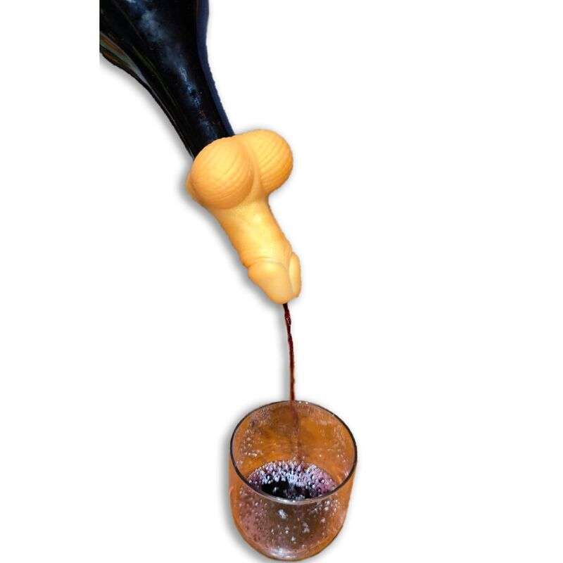 DIABLO PICANTE - GOLDEN PENIS WINE DECANTER DIABLO PICANTE - GOLDEN PENIS WINE DECANTER