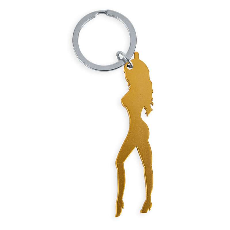 DIABLO PICANTE - Keyring naisen Silhouette In kulta väri Beer Opener