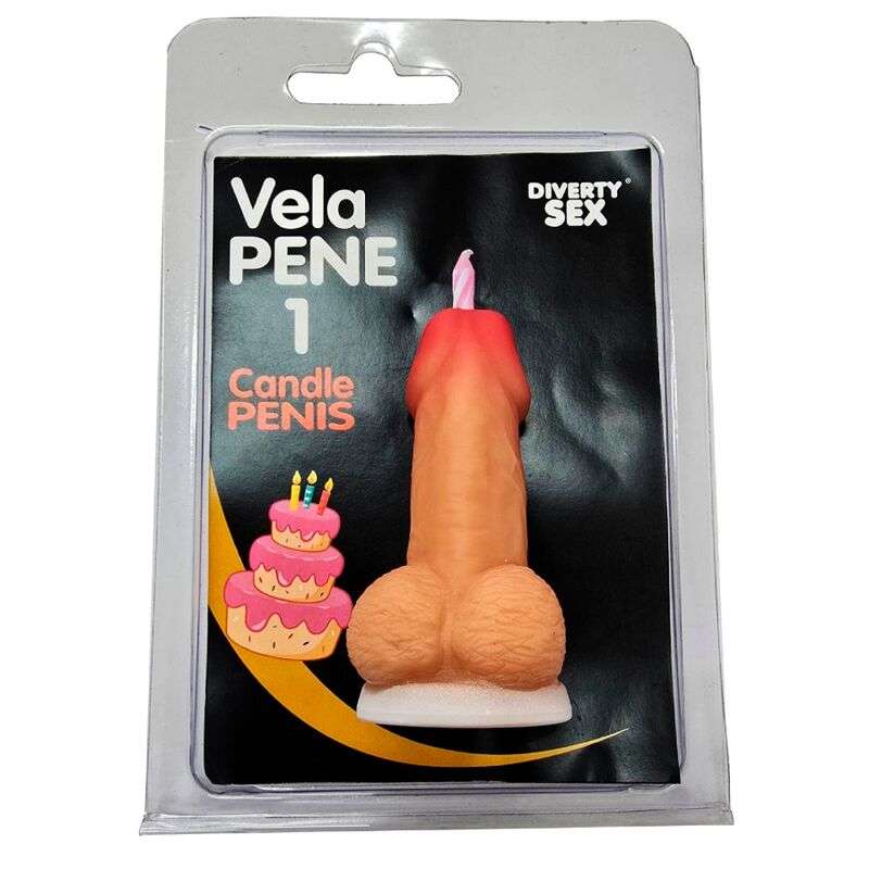 DIABLO PICANTE - PENIS CANDLE IN THE SHAPE OF THE NUMBER 1 FLESH COLOR DIABLO PICANTE - PENIS CANDLE IN THE SHAPE OF THE NUMBER 1 FLESH COLOR