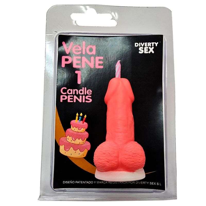 DIABLO PICANTE - PENIS CANDLE IN THE SHAPE OF THE NUMBER 1 PINK COLOR DIABLO PICANTE - PENIS CANDLE IN THE SHAPE OF THE NUMBER 1 PINK COLOR