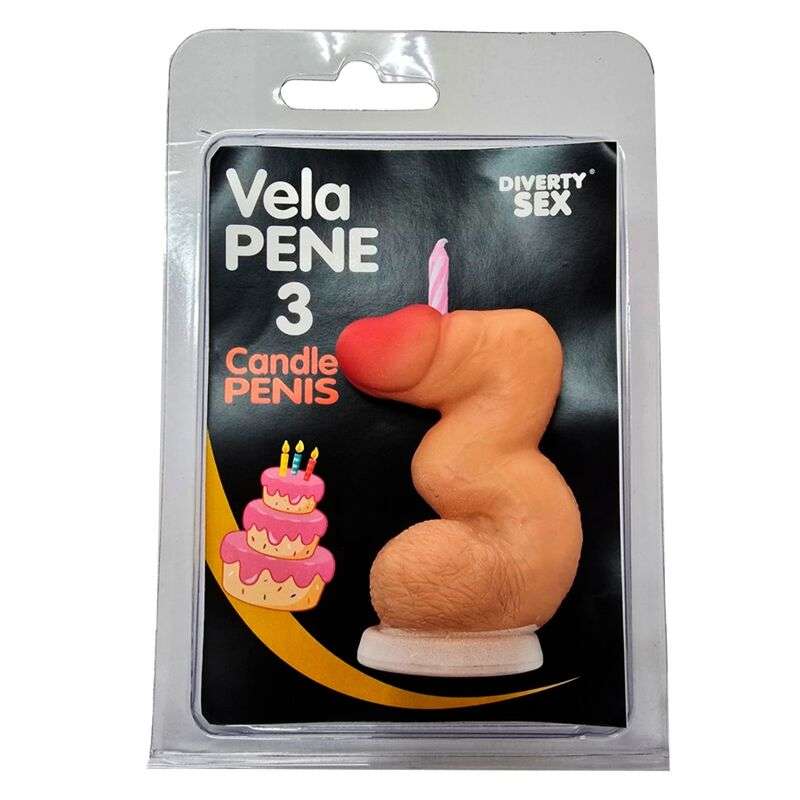 DIABLO PICANTE - PENIS CANDLE IN THE SHAPE OF THE NUMBER 3 FLESH COLOR DIABLO PICANTE - PENIS CANDLE IN THE SHAPE OF THE NUMBER 3 FLESH COLOR
