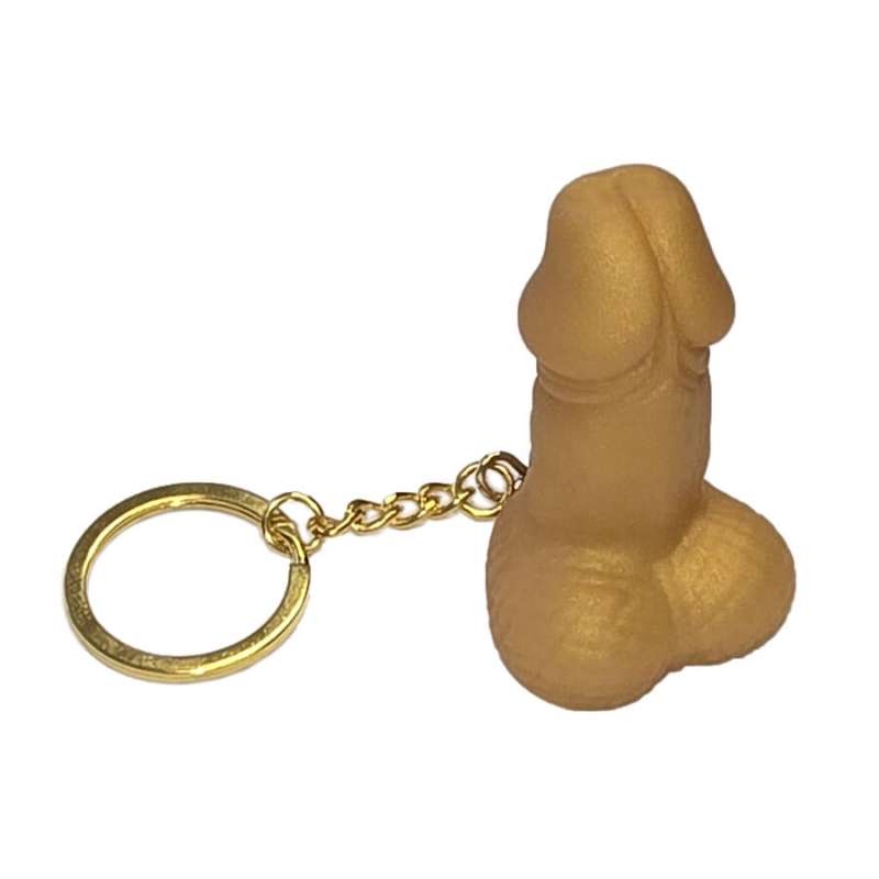 DIABLO PICANTE - PENIS SHAPED WHISTLE KEYRING GOLD COLOR DIABLO PICANTE - PENIS SHAPED WHISTLE KEYRING GOLD COLOR