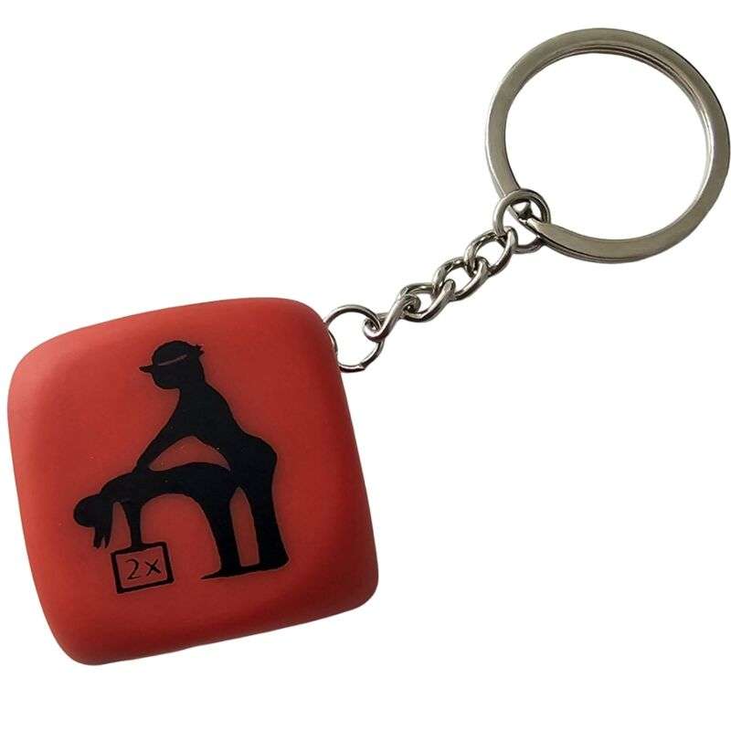 DIABLO PICANTE - RED DICE KEYCHAIN WITH POSES DIABLO PICANTE - RED DICE KEYCHAIN WITH POSES