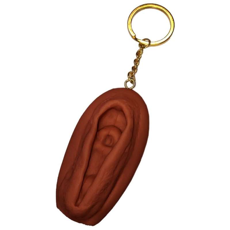 DIABLO PICANTE - VAGINA KEYCHAIN DARK TONE DIABLO PICANTE - VAGINA KEYCHAIN DARK TONE