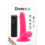 DIVERSIA - FLEXIBLE VIBRATING DILDO PINK 17 CM -O- 3.3 CM