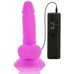 DIVERSIA - FLEXIBLE VIBRATING DILDO PURPLE 17 CM -O- 3.3 CM