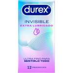 DUREX - EXTRA LUBRICATED INVISIBLE CONDOMS 12 UNITS