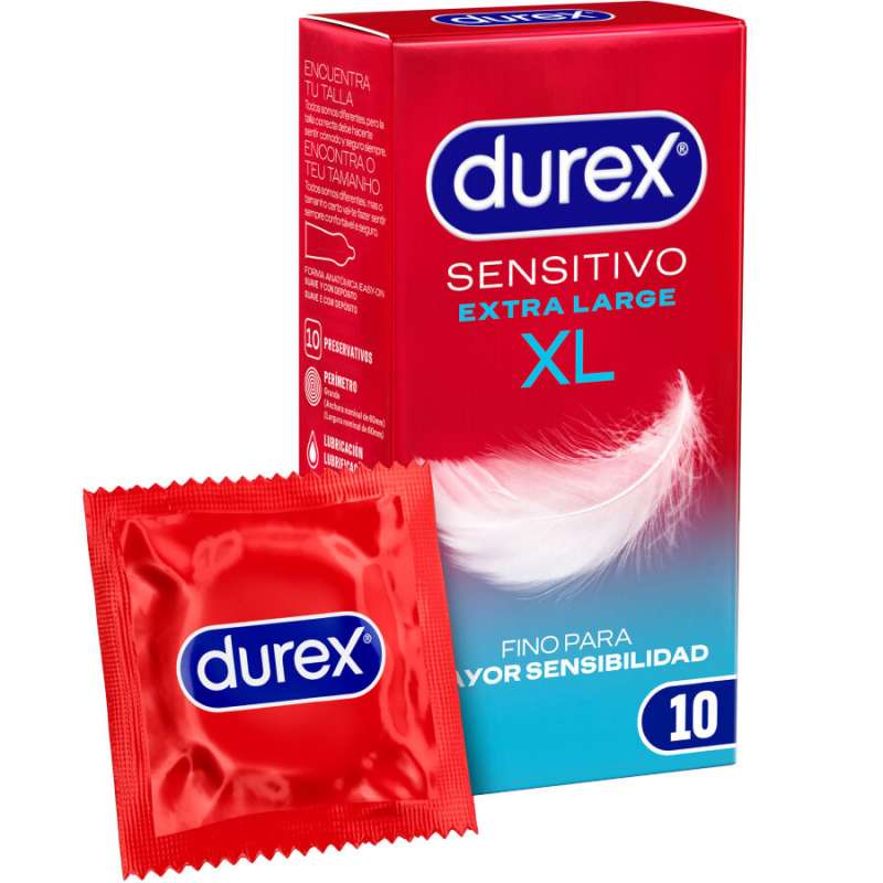 DUREX - SENSITIVE XL CONDOMS EXTRA LARGUE 10 UNITS