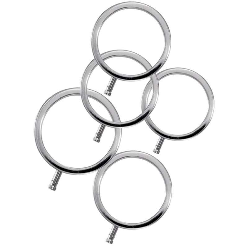 ELECTRASTIM - ELECTRARINGS METAL PENIS RINGS PACK OF 5 ELECTRASTIM - ELECTRARINGS METAL PENIS RINGS PACK OF 5