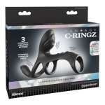FANTASY C-RINGZ - ULTIMATE COUPLES CAGE MAX VIBRATING COCK RING 19.5 CM