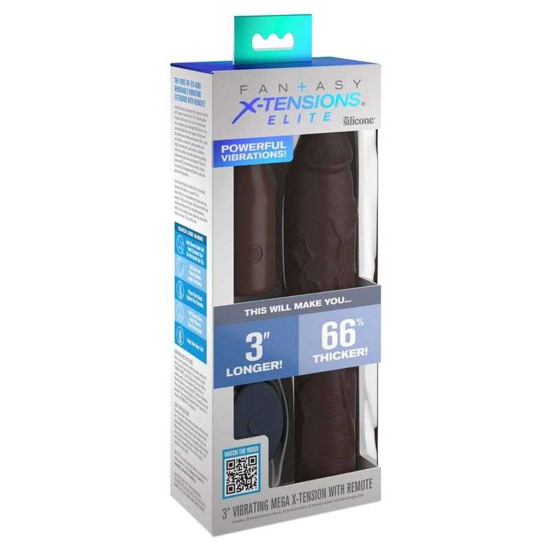 FANTASY X- TENSIONS - PIPEDREAMS SLEEVE 22,86 CM + 7,62 CM PLUG REMOTE BROWN FANTASY X- TENSIONS - PIPEDREAMS SLEEVE 22,86 CM + 7,62 CM PLUG REMOTE BROWN
