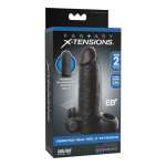 FANTASY X-TENSIONS - VIBRATING REAL FEEL 5CM PENIS EXTENSION SLEEVE BLACK