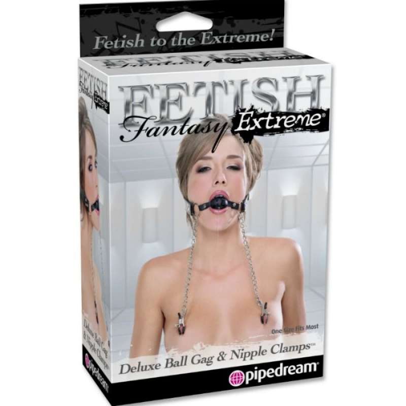 FETISH FANTASY EXTREME - DELUXE BALL GAG AND NIPPLE CLAMPS FETISH FANTASY EXTREME - DELUXE BALL GAG AND NIPPLE CLAMPS
