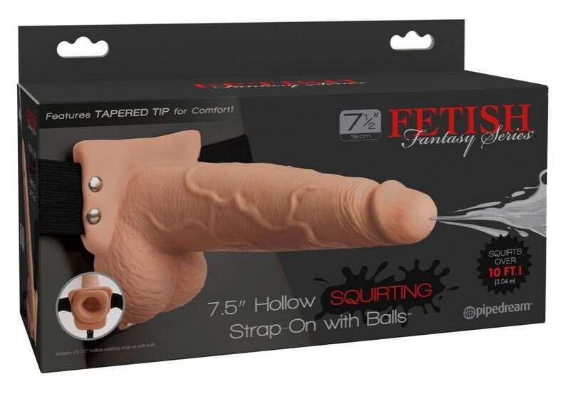 FETISH FANTASY SERIES - ADJUSTABLE HARNESS REALISTIC PENIS WITH BALLS SQUIRTING 19 CM FETISH FANTASY SERIES - ADJUSTABLE HARNESS REALISTIC PENIS WITH BALLS SQUIRTING 19 CM