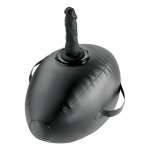 FETISH FANTASY SERIES - BODY DOCK INFLATABLE LOVE BALL WITH DILDO BLACK 41.9 CM