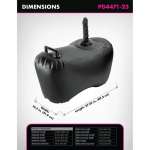 FETISH FANTASY SERIES - BODY DOCK INFLATABLE LOVE SEAT WITH DILDO 69.2 CM BLACK