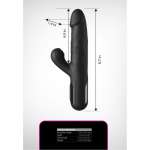FETISH FANTASY SERIES - SONIX SILICONE THRUSTER RABBIT VIBRATOR BLACK