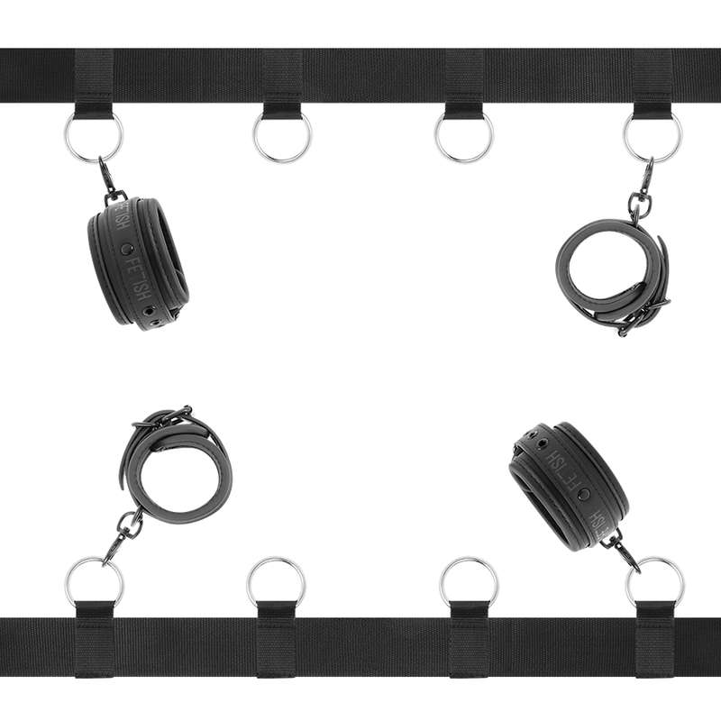 FETISH SUBMISSIVE - LUXURY BED TIES SET WITH NOPRENE LINING FETISH SUBMISSIVE - LUXURY BED TIES SET WITH NOPRENE LINING