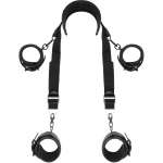 FETISH SUBMISSIVE - MASTER POSITION WITH 4 NOPRENE-LINED HANDCUFFS