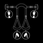 FETISH SUBMISSIVE - OPEN LEGS POSITION WITH NOPRENE LINING HANDCUFFS