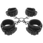 FETISH SUBMISSIVE - SET OF HAND AND ANKLE HANDCUFFS WITH NOPRENE LINING