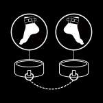 FETISH SUBMISSIVE - VEGAN LEATHER ANKLE CUFFS WITH NOPRENE LINING