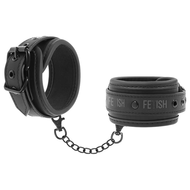 FETISH SUBMISSIVE - VEGAN LEATHER HANDCUFFS WITH NOPRENE LINING FETISH SUBMISSIVE - VEGAN LEATHER HANDCUFFS WITH NOPRENE LINING