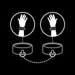 FETISH SUBMISSIVE - VEGAN LEATHER HANDCUFFS WITH NOPRENE LINING
