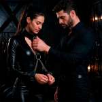 FETISH SUBMISSIVE - VEGAN LEATHER NECKLACE AND HANDCUFFS WITH NOPRENE LINING