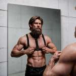FETISH SUBMISSIVE ATTITUDE - ADJUSTABLE ECO-LEATHER CHEST HARNESS WITH NECKLACE FOR MEN